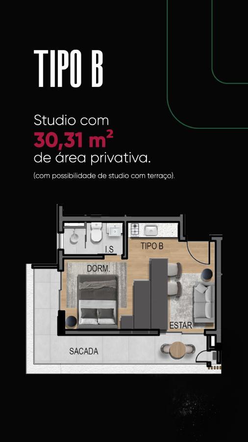 Apartamento, 1 quarto, 22 m² - Foto 5