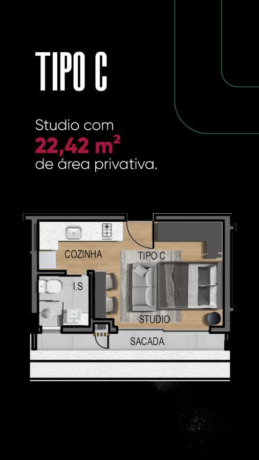 Apartamento, 1 quarto, 22 m² - Foto 7